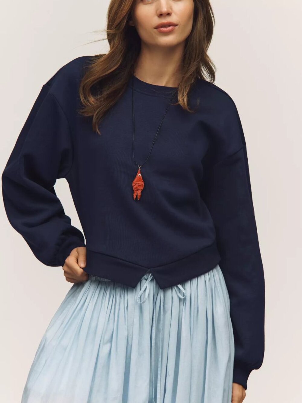 NWT Anthropologie Maeve Private Jetty Pullover Sweatshirt Nautical Coastal Sz XS - Picture 2 of 8